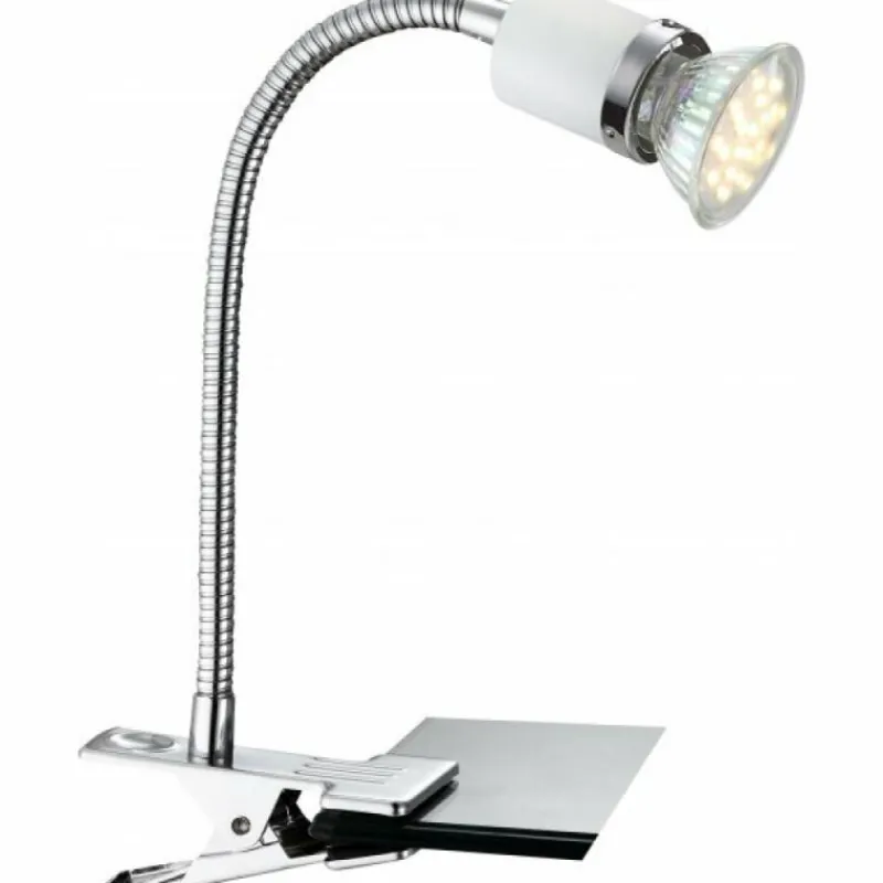 Luminaires Globo Lighting Lampe à pince Globo FINA Chrome, 1 lumière* Lampes À Poser