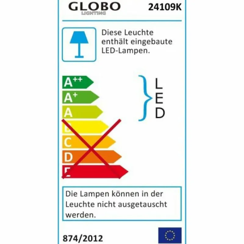 Luminaires Globo Lighting Lampe à pince Globo SERPENT LED Nickel mat, 1 lumière* Éclairage Led