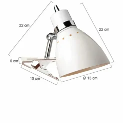 Luminaires Steinhauer Lampe à pince Steinhauer Spring Blanc, 1 lumière* Spots Et Projecteurs