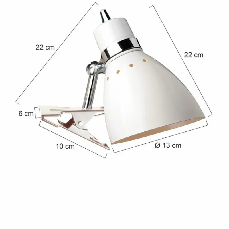 Luminaires Steinhauer Lampe à pince Steinhauer Spring Blanc, 1 lumière* Spots Et Projecteurs