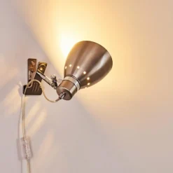 hofstein Lampe à pince Stranderott Acier inoxydable, 1 lumière* Lampes À Poser