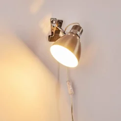 hofstein Lampe à pince Stranderott Acier inoxydable, 1 lumière* Lampes À Poser