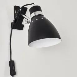 hofstein Lampe à pince Stranderott Chrome, Noir, 1 lumière