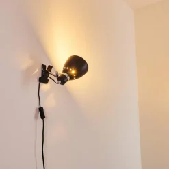 hofstein Lampe à pince Stranderott Chrome, Noir, 1 lumière