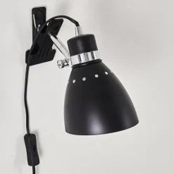 hofstein Lampe à pince Stranderott Chrome, Noir, 1 lumière