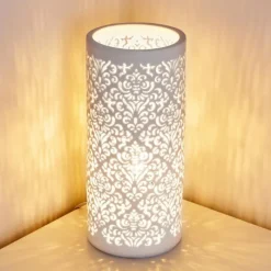 Luminaires Orientaux-hofstein Lampe à poser Aberjona Blanc, 1 lumière