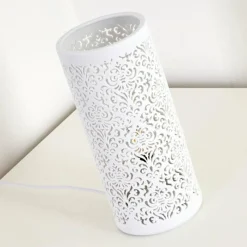 Luminaires Orientaux-hofstein Lampe à poser Aberjona Blanc, 1 lumière