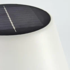 hofstein Lampe à poser Alcudia Solar LED Nickel mat, 10 lumières