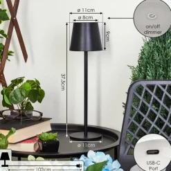 hofstein Lampe à poser Allen LED Noir, 1 lumière