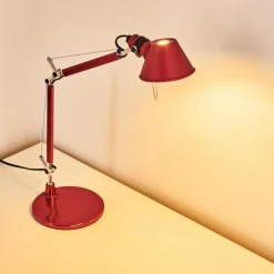 Lampe Design-Luminaires Artemide Lampe à poser Artemide TOLOMEO MICRO Rouge, 1 lumière