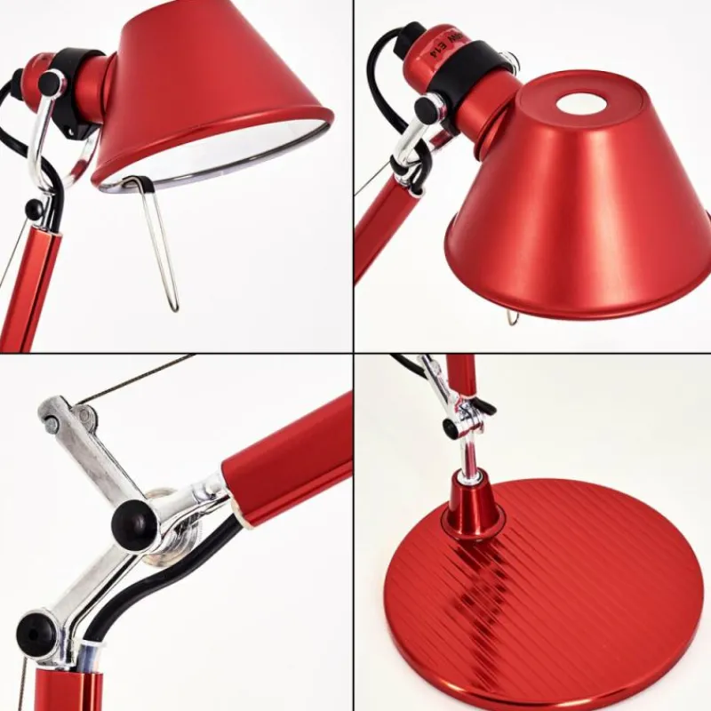 Lampe Design-Luminaires Artemide Lampe à poser Artemide TOLOMEO MICRO Rouge, 1 lumière