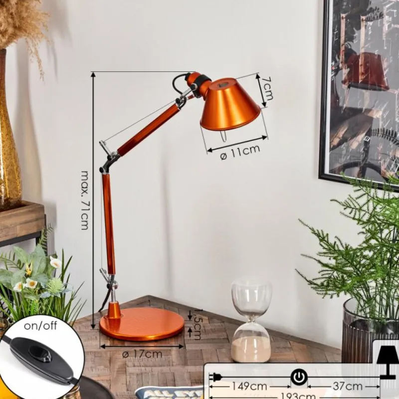 Lampe Design-Luminaires Artemide Lampe à poser Artemide TOLOMEO MICRO Orange, 1 lumière