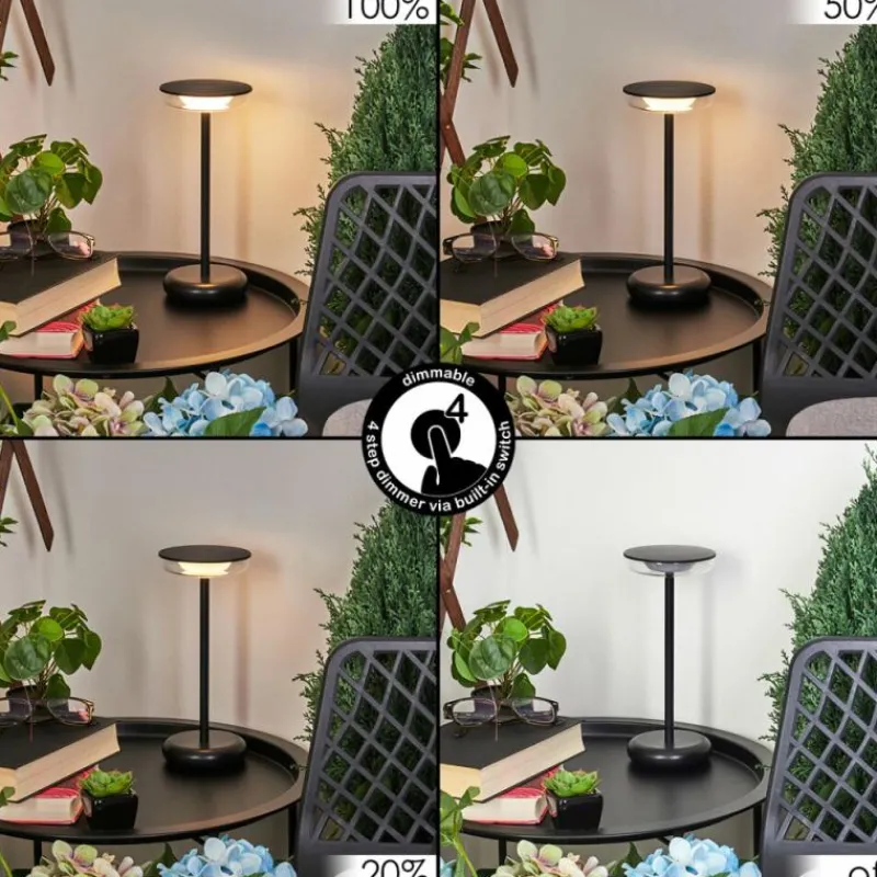 hofstein Lampe à poser Baigorrita LED Noir, 1 lumière
