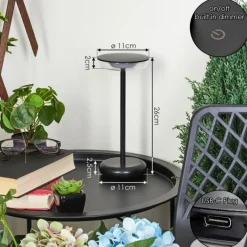 hofstein Lampe à poser Baigorrita LED Noir, 1 lumière