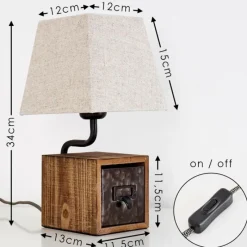 Lampes En Tissu-hofstein Lampe à poser Banister Brun, Rouille, 1 lumière