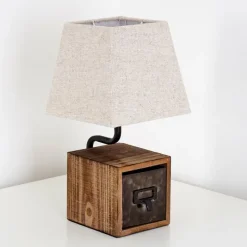 Lampes En Tissu-hofstein Lampe à poser Banister Brun, Rouille, 1 lumière