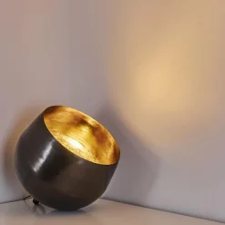 Lampes Vintages & Rétros-hofstein Lampe à poser Bluestone Acier brossé, 1 lumière