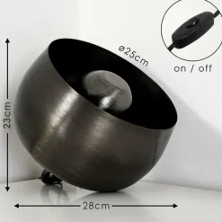 Lampes Vintages & Rétros-hofstein Lampe à poser Bluestone Acier brossé, 1 lumière