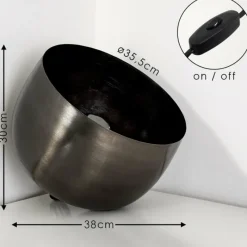 Lampes Industrielles-hofstein Lampe à poser Bluestone Acier brossé, 1 lumière