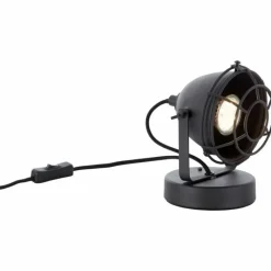 Lampes Industrielles-Luminaires Brilliant Lampe à poser Brilliant Carmen Noir, 1 lumière