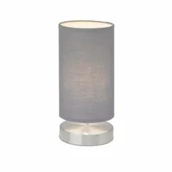 Lampes En Tissu-Luminaires Brilliant Lampe à poser Brilliant Clarie Gris, 1 lumière