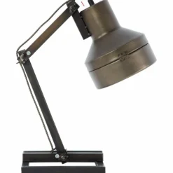 Lampes Industrielles-Luminaires Brilliant Lampe à poser Brilliant Hardwork Acier inoxydable, Noir, 1 lumière