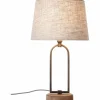 Lampes En Tissu-Luminaires Brilliant Lampe à poser Brilliant Sora Beige, 1 lumière