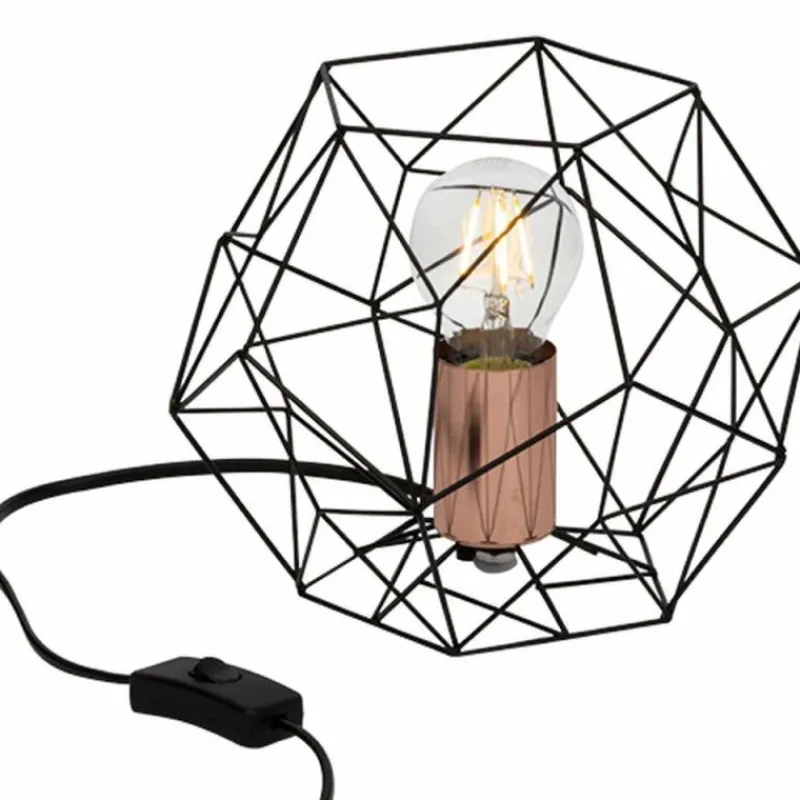 Lampes Industrielles-Luminaires Brilliant Lampe à poser Brilliant Synergy Cuivre, Noir, 1 lumière