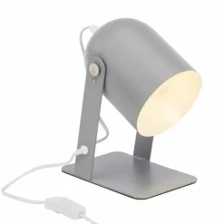 Luminaires Brilliant Lampe à poser Brilliant Yan Gris, 1 lumière* Lampes À Poser