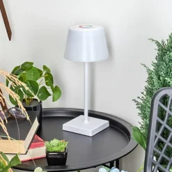 hofstein Lampe à poser Burzaco LED Blanc, 1 lumière, Changeur de couleurs