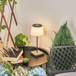 hofstein Lampe à poser Burzaco LED Anthracite, 1 lumière, Changeur de couleurs