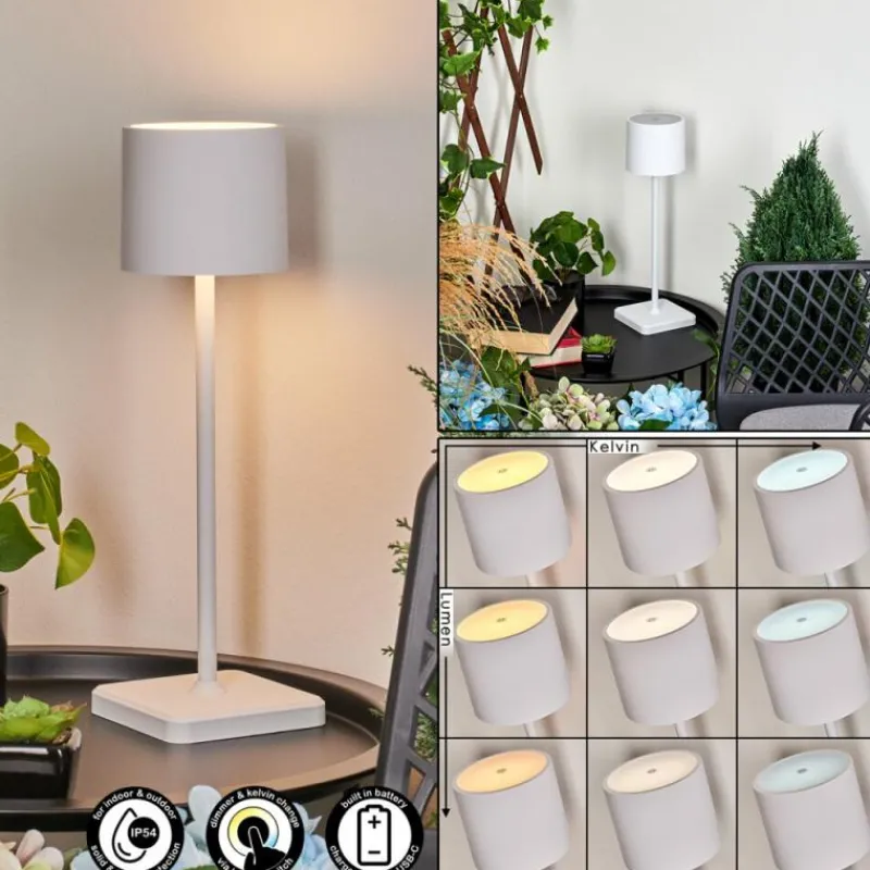 hofstein Lampe à poser Cajas LED Blanc, 1 lumière