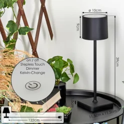 hofstein Lampe à poser Cajas LED Noir, 1 lumière