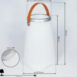 hofstein Lampe à poser Chilar LED Brun, Blanc, 1 lumière, Télécommandes, Changeur de couleurs