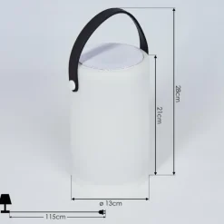 hofstein Lampe à poser Chilar LED Noir, Blanc, 1 lumière, Télécommandes, Changeur de couleurs