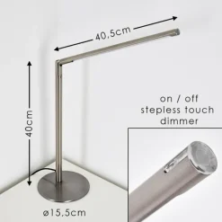 hofstein Lampe à poser Deje LED Nickel mat, 1 lumière