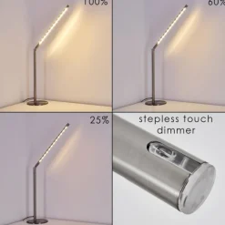 hofstein Lampe à poser Deje LED Nickel mat, 1 lumière