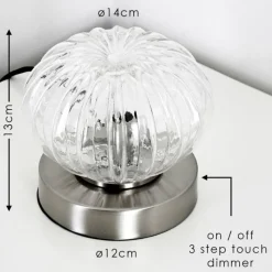 hofstein Lampe à poser Edane LED Nickel mat, 1 lumière