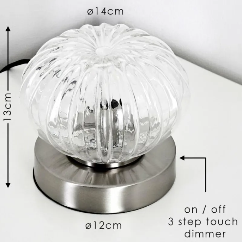 hofstein Lampe à poser Edane LED Nickel mat, 1 lumière