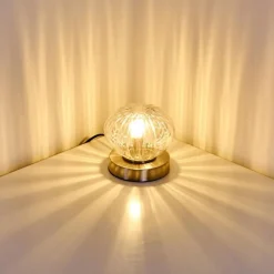 hofstein Lampe à poser Edane LED Nickel mat, 1 lumière