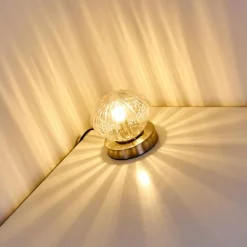 hofstein Lampe à poser Edane LED Nickel mat, 1 lumière