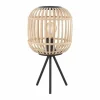 Style Boho-Chic-Luminaires Eglo Lampe à poser EGLO BORDESLEY Noir, 1 lumière
