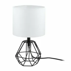 Lampes En Tissu-Luminaires Eglo Lampe à poser Eglo CARLTON 2 Noir, 1 lumière