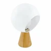 Lampes En Bois-Luminaires Eglo Lampe à poser EGLO MAMBLAS Brun, 1 lumière