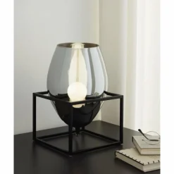 Luminaires Rustiques-Luminaires Eglo Lampe à poser Eglo OLIVAL Noir, 1 lumière