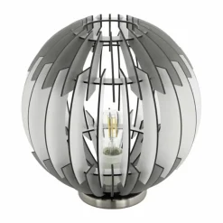 Luminaires Scandinaves-Luminaires Eglo Lampe à poser Eglo OLMERO Nickel mat, 1 lumière