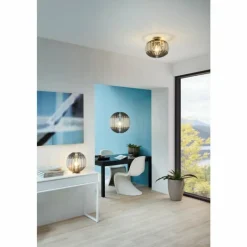 Luminaires Scandinaves-Luminaires Eglo Lampe à poser Eglo OLMERO Nickel mat, 1 lumière