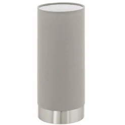 Lampes En Tissu-Luminaires Eglo Lampe à poser Eglo PASTERI Nickel mat, 1 lumière