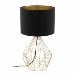 Lampes En Tissu-Luminaires Eglo Lampe à poser Eglo PEDREGAL 1 Cuivre, 1 lumière