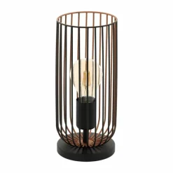 Lampes Vintages & Rétros-Luminaires Eglo Lampe à poser Eglo ROCCAMENA Cuivre, Noir, 1 lumière